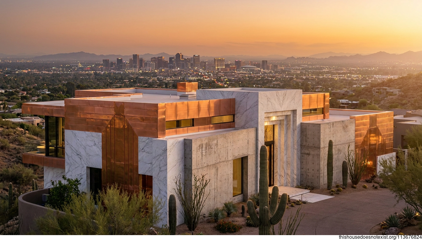 Polished Copper Maximalist Sunset Home