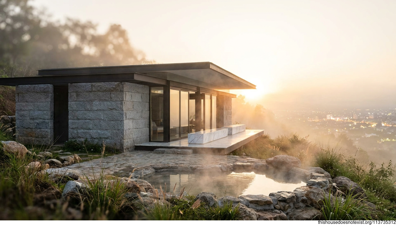 Minimalist Sunrise Granite Home in Nakhon Ratchasima