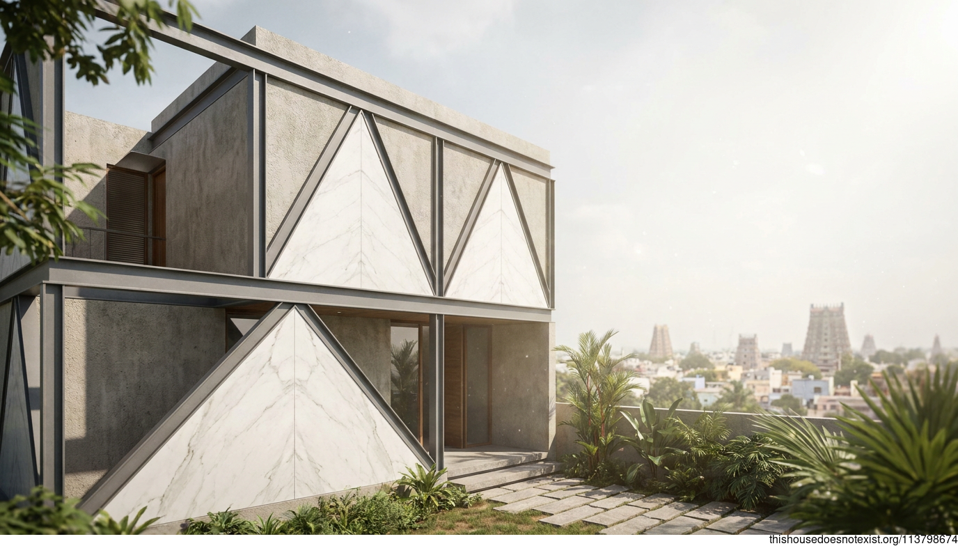 Minimalist Marble Mid-Century Madras House