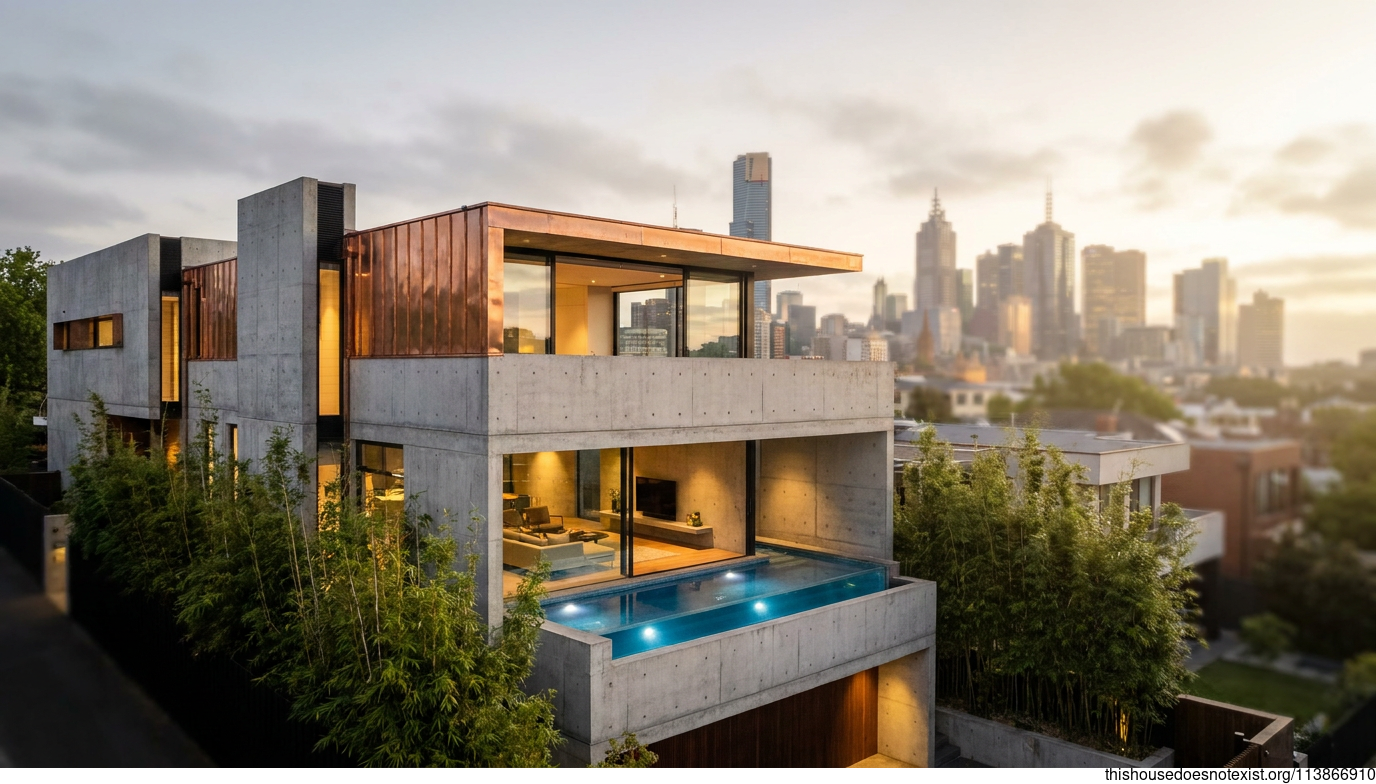 Concrete Brutalist Maximalist Melbourne Daylight House