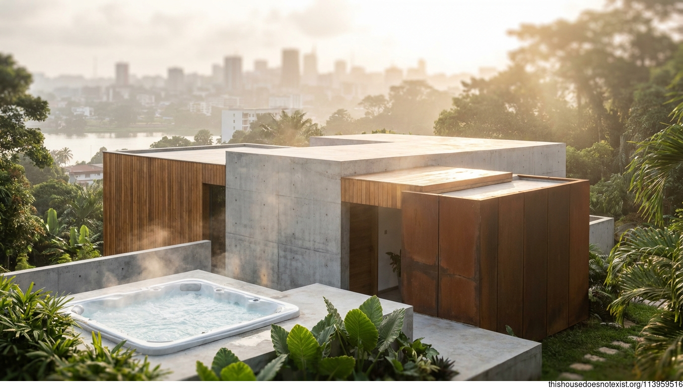 Minimalist Abidjan Sunrise Steel Retreat