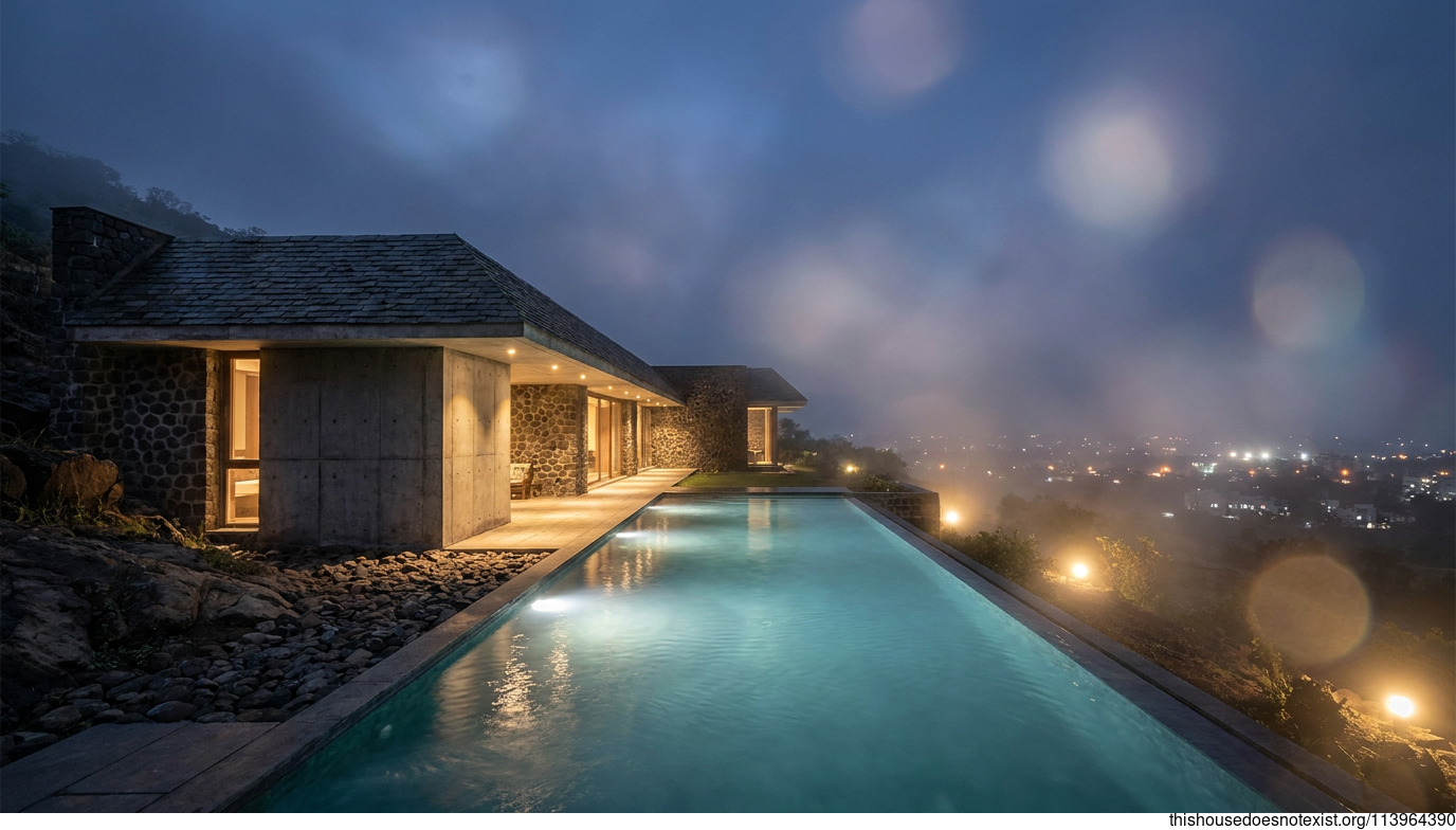 Nashik's Midnight Minimalist Pool