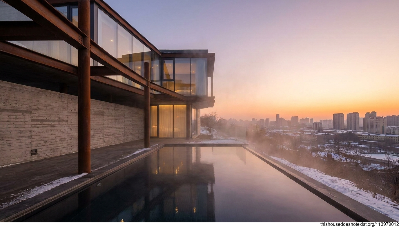Corten, Glass, Infinity