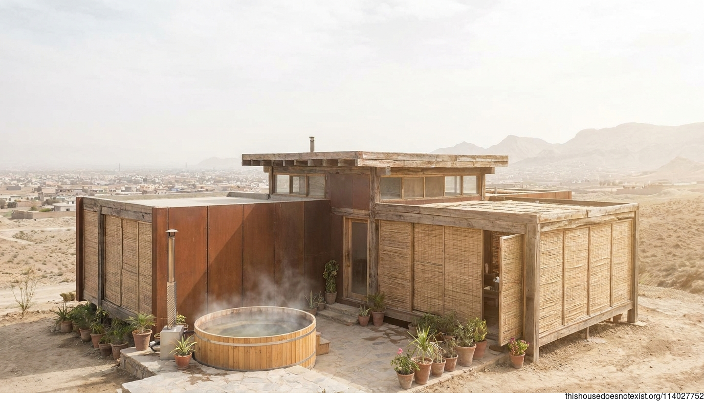 Modern Traditional Quetta Corten Timber Retreat