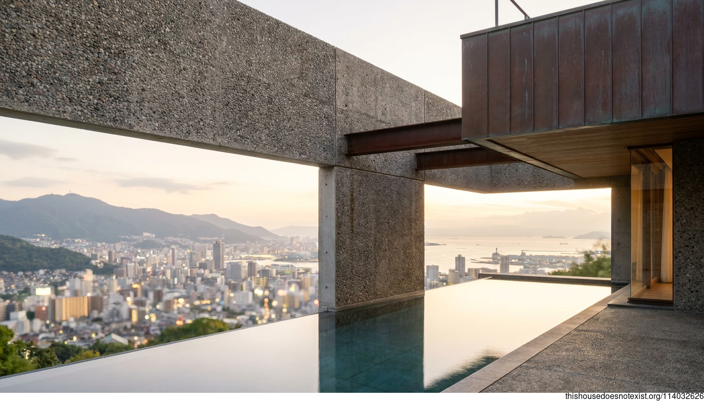 Brutalist Concrete Sunset Kobe