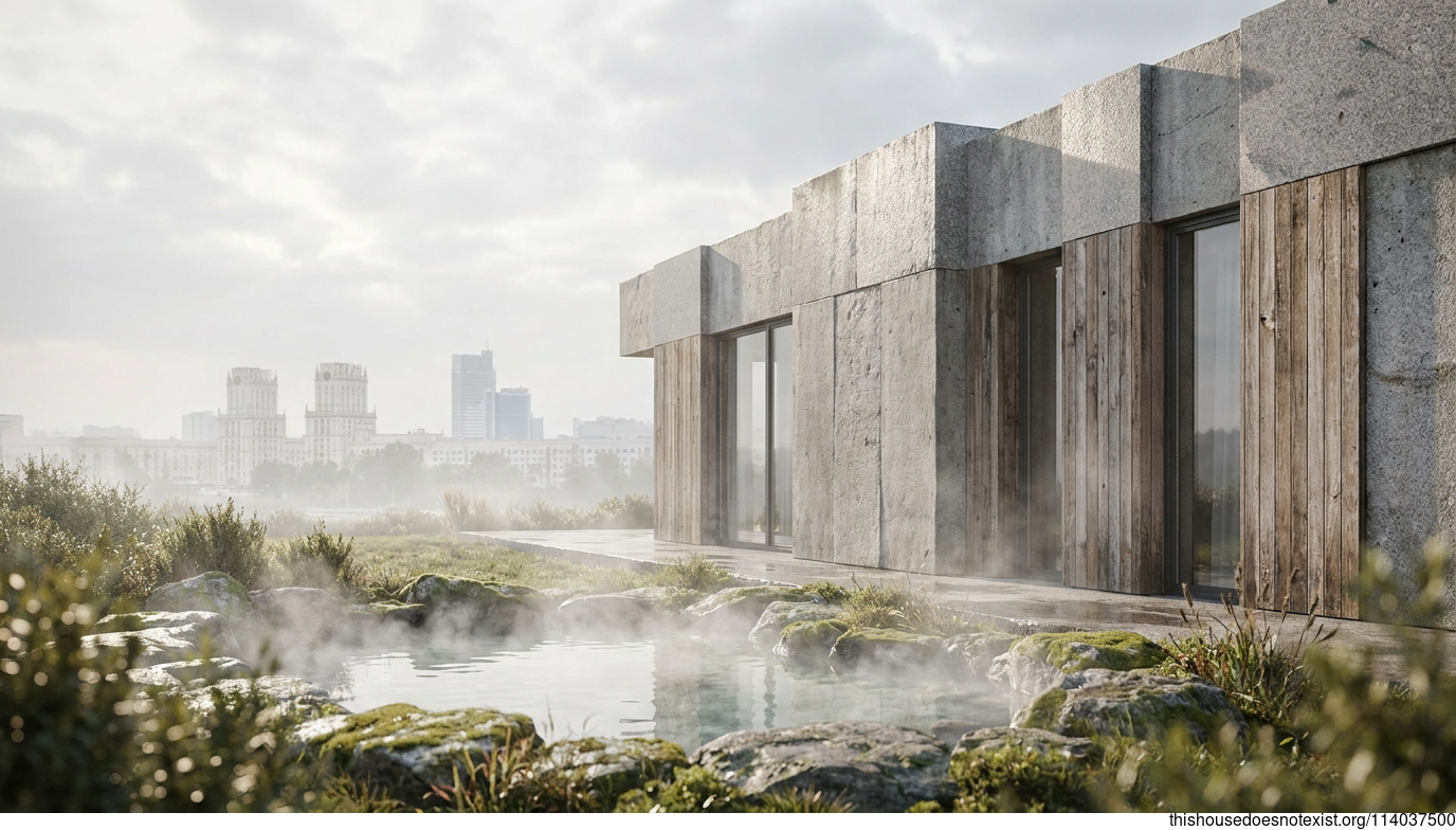 Polished Eco-Concrete Cedar Retreat