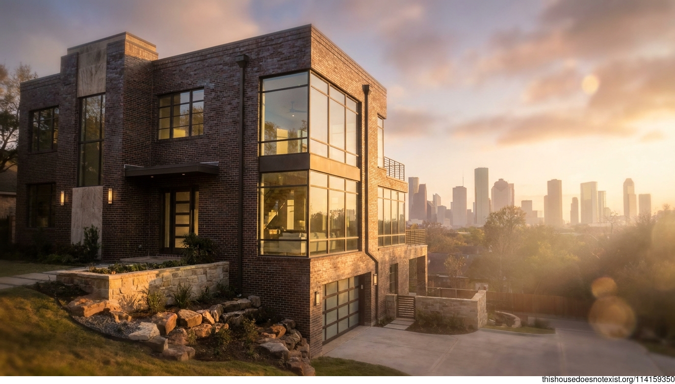 Houston Sunset Brick Glass Home