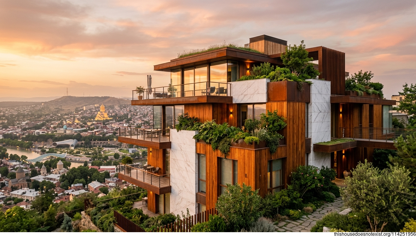 Eco-Maximalist Cedar Sunset Home