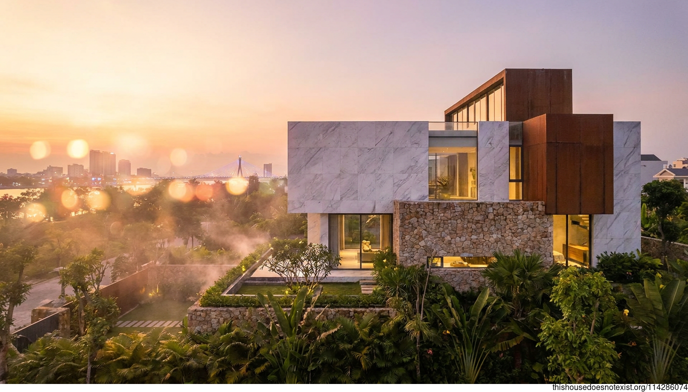 Polished Marble Corten Sunset Home