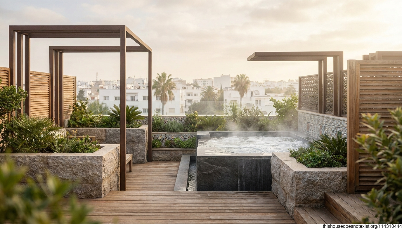 Steel Granite Cedar Garden Retreat