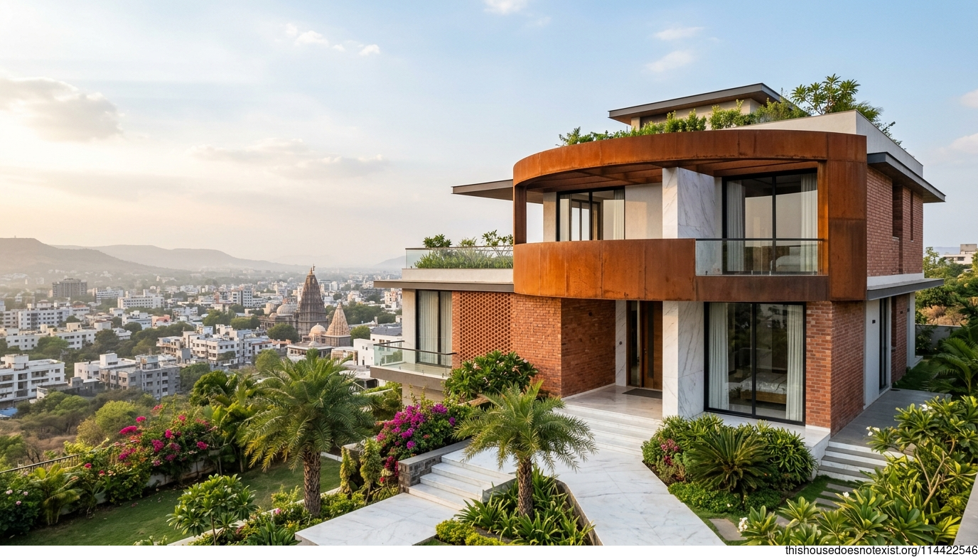 Modern Corten Circular Residence