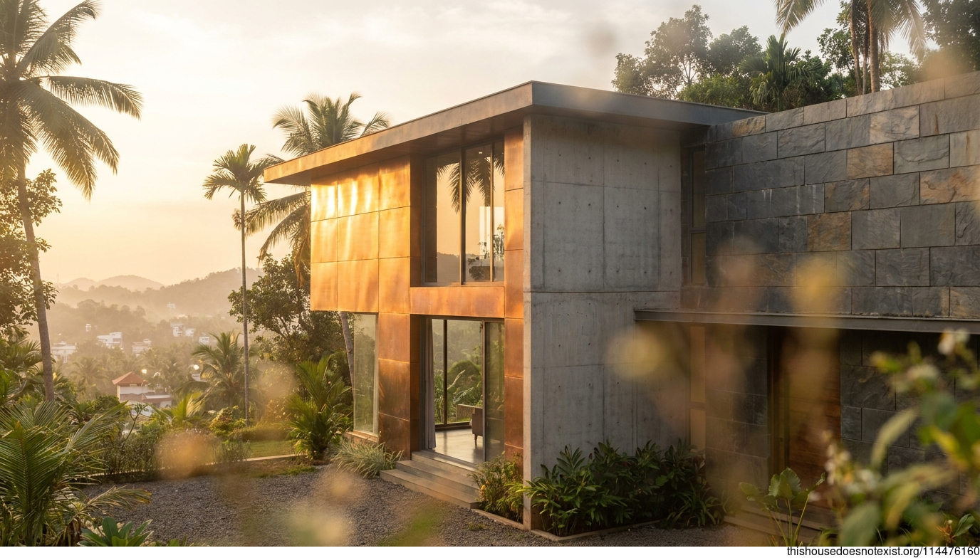 Modern Industrial Sunset Residence