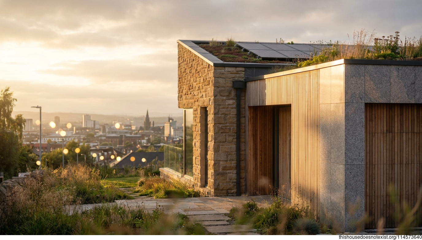 Modern Minimalist Sustainable Sandstone House
