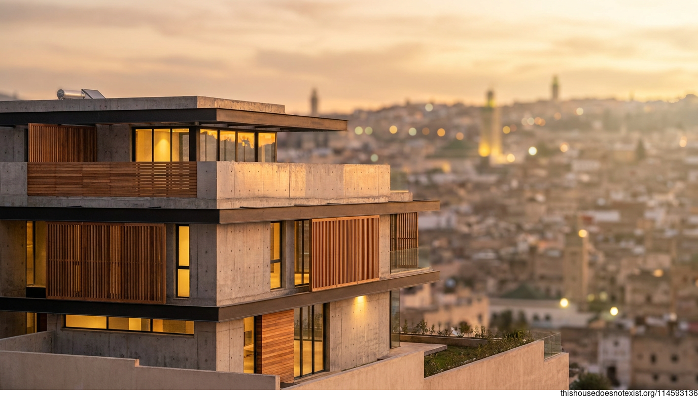 Modern Fes Concrete Steel Cedar Home