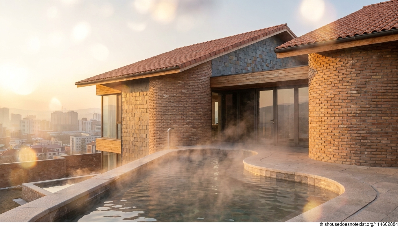 Modern Ulaanbaatar Sunset Brick Retreat