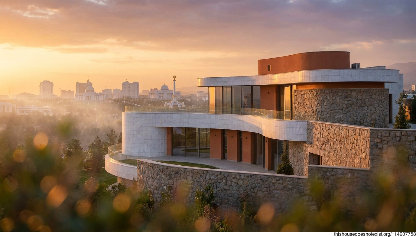 Modern Marble Sunset Residence
