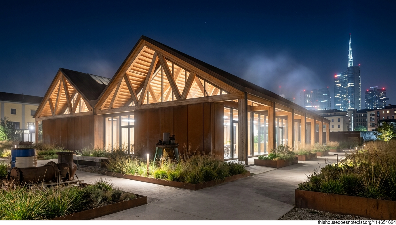 Triangular Corten Night Garden