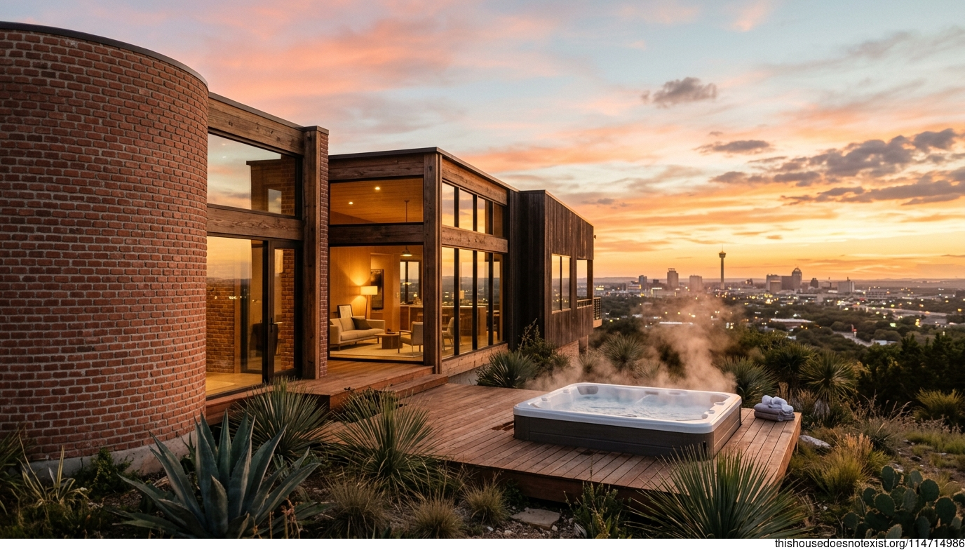 Minimalist Sunset Eco-House, San Antonio