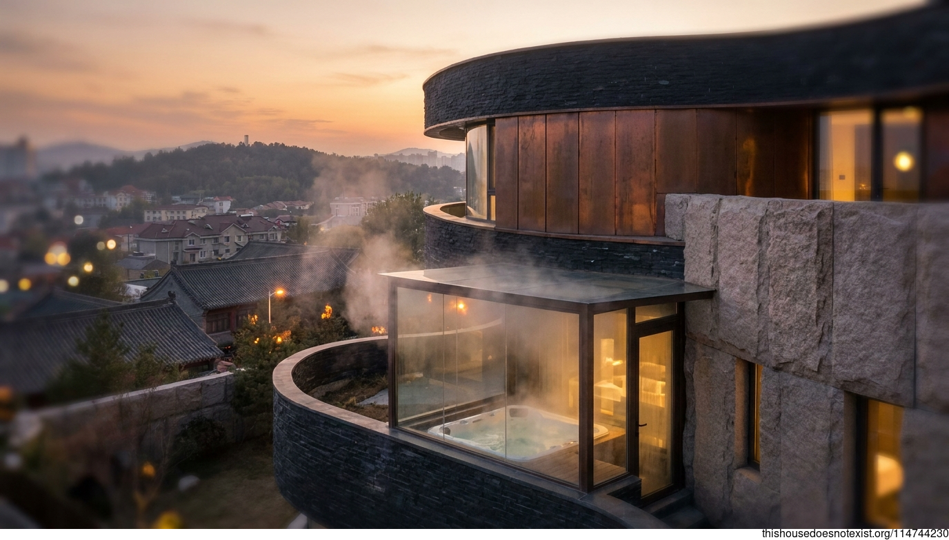 Modern Jilin Black Stone House