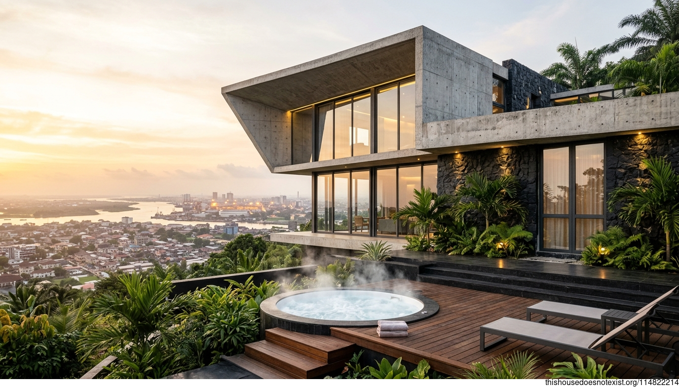 Triangular Eco Concrete Home in Port Harcourt
