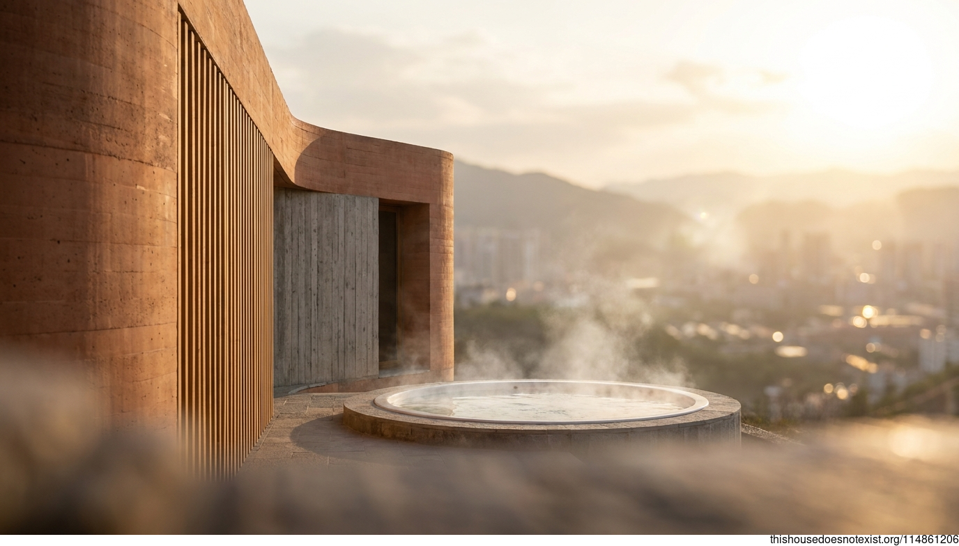 Terracotta Curves, Cedar, Concrete