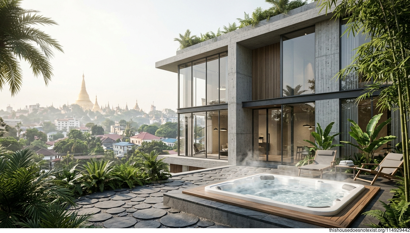 Minimalist Industrial Concrete Circle House