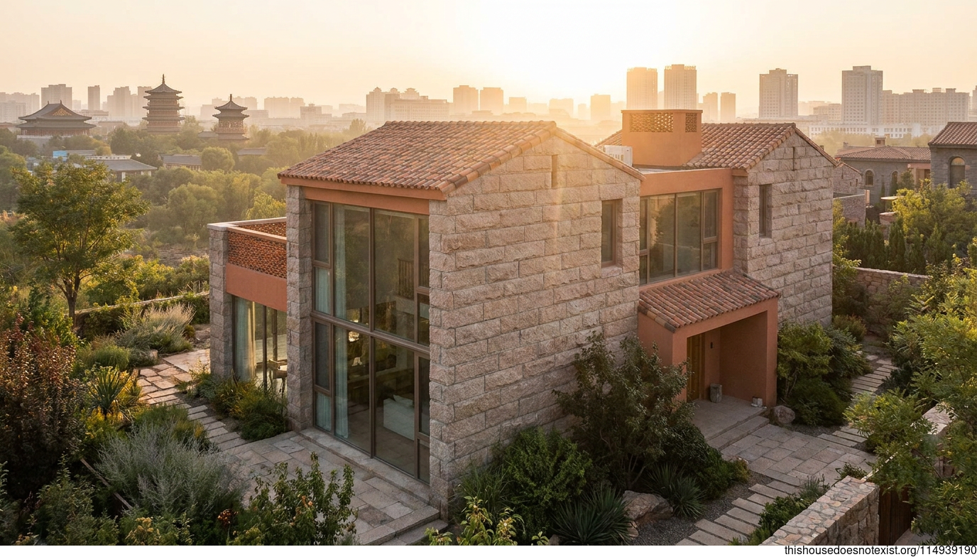 Mediterranean Granite House, Hohhot Sunset