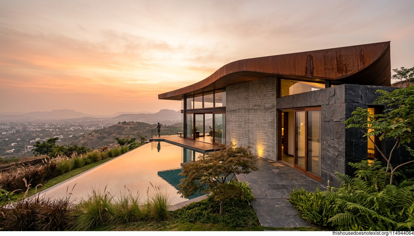 Curved Corten Sunset
