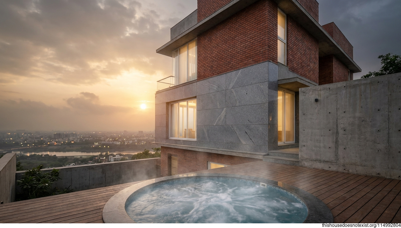Modern Sunset Villa with Steaming Jacuzzi