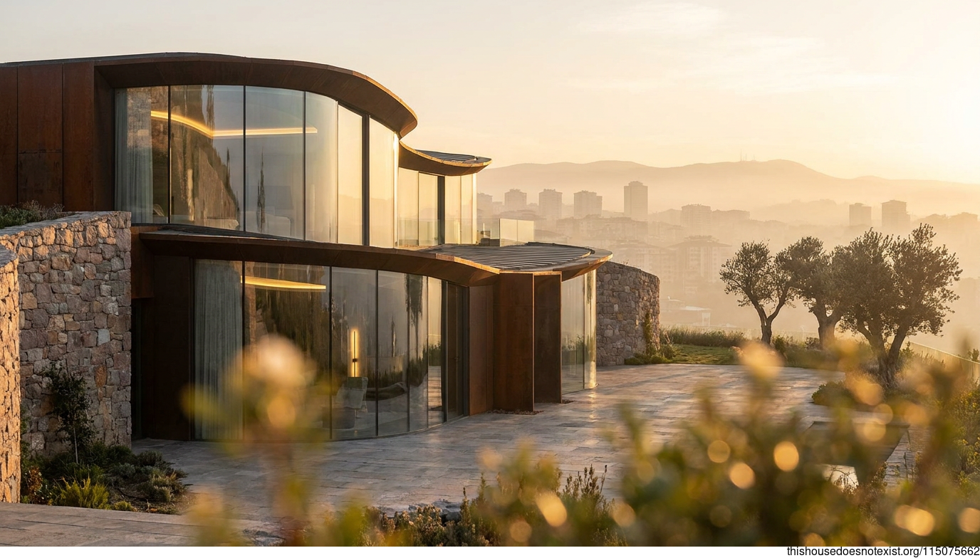 Curved Glass & Steel