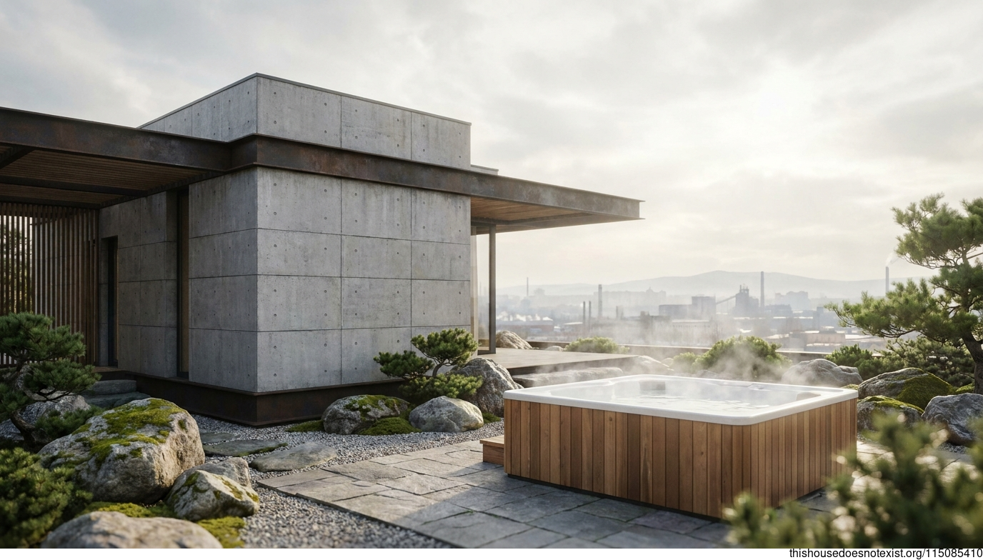 Japanese-Inspired Concrete Retreat, Chelyabinsk