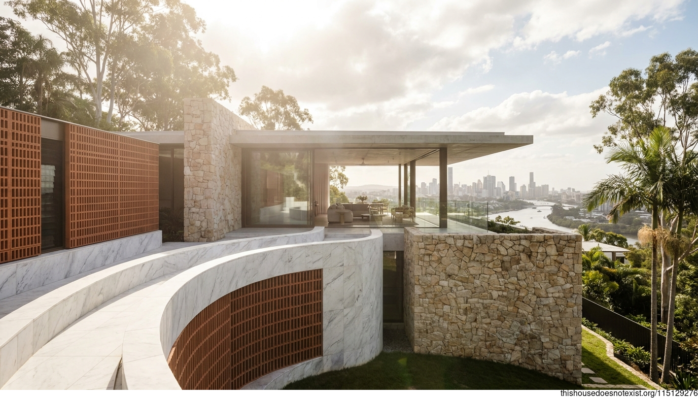 Modern Minimalist Marble Residence