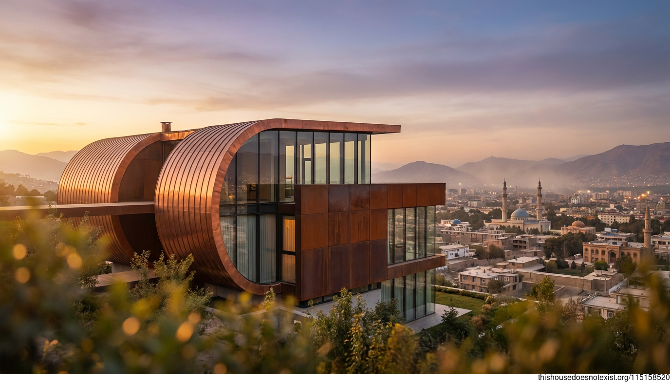 Copper Curve Sunset in Kabul