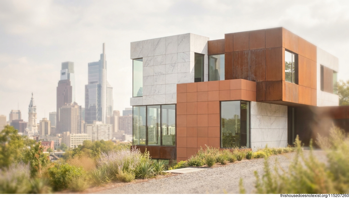 Futuristic Philadelphia Marble Residence