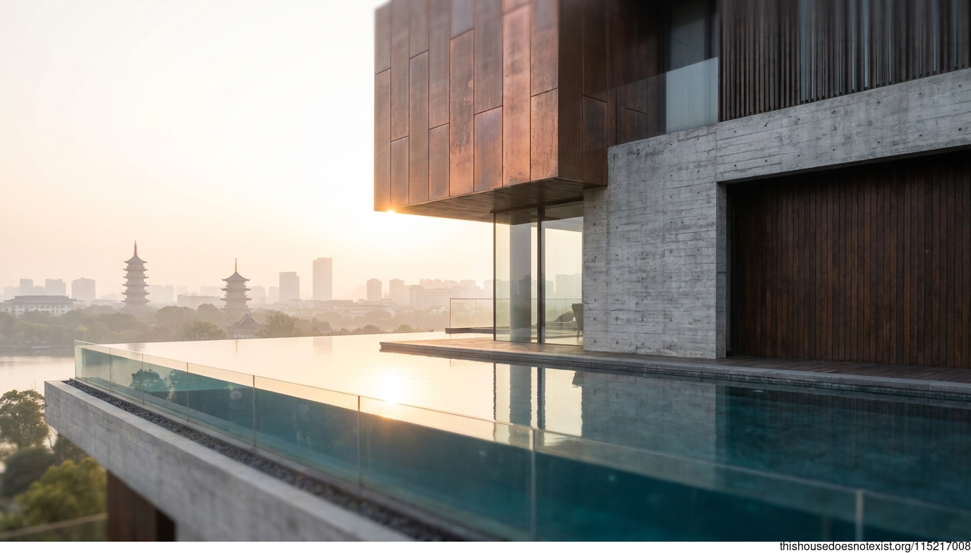 Modern Suzhou Copper-Concrete Retreat