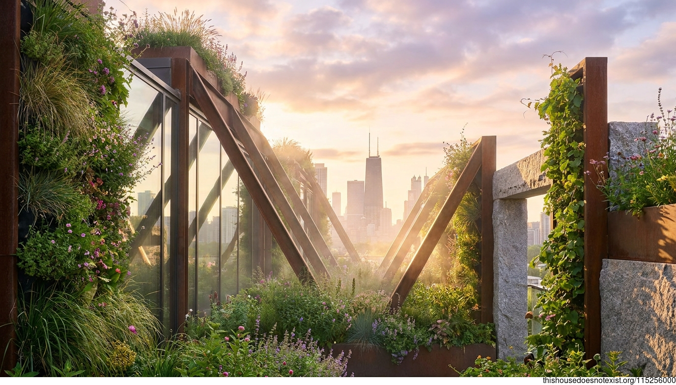 Triangular Corten Garden