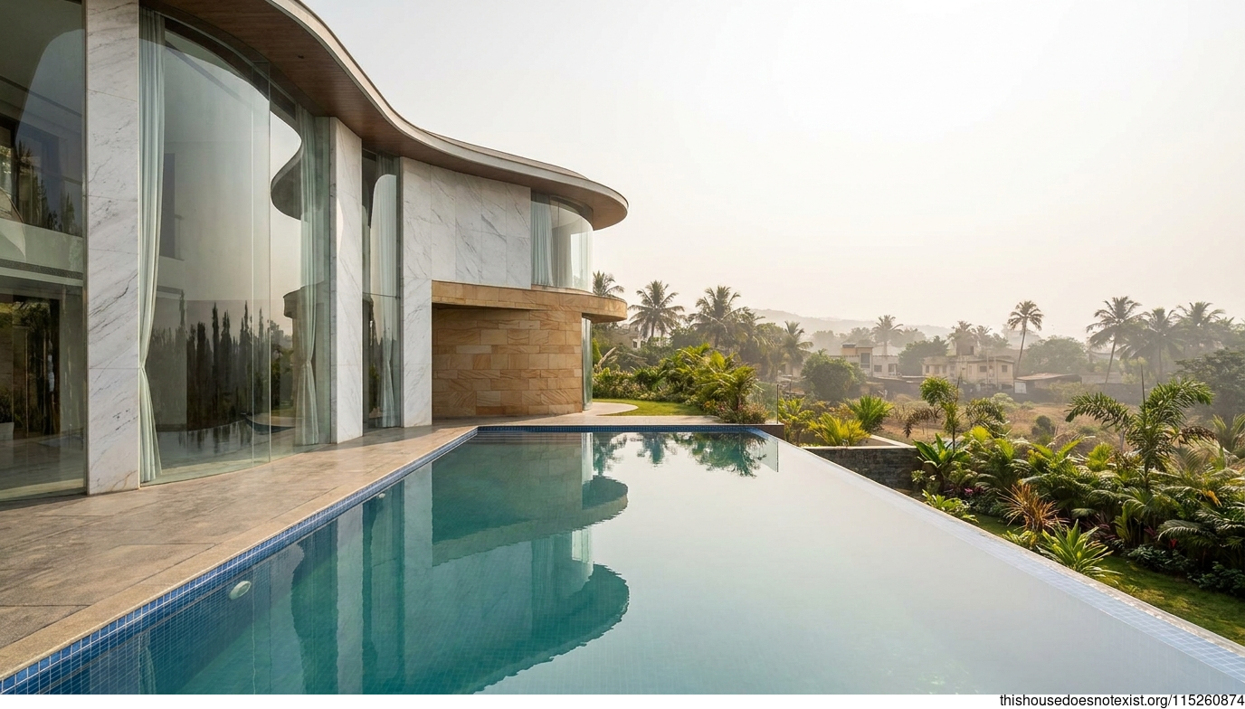 Modern Curved Villa in Vasai