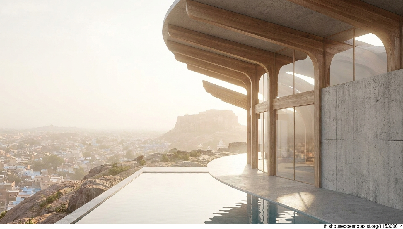 Futuristic Minimalist Concrete-Glass Villa