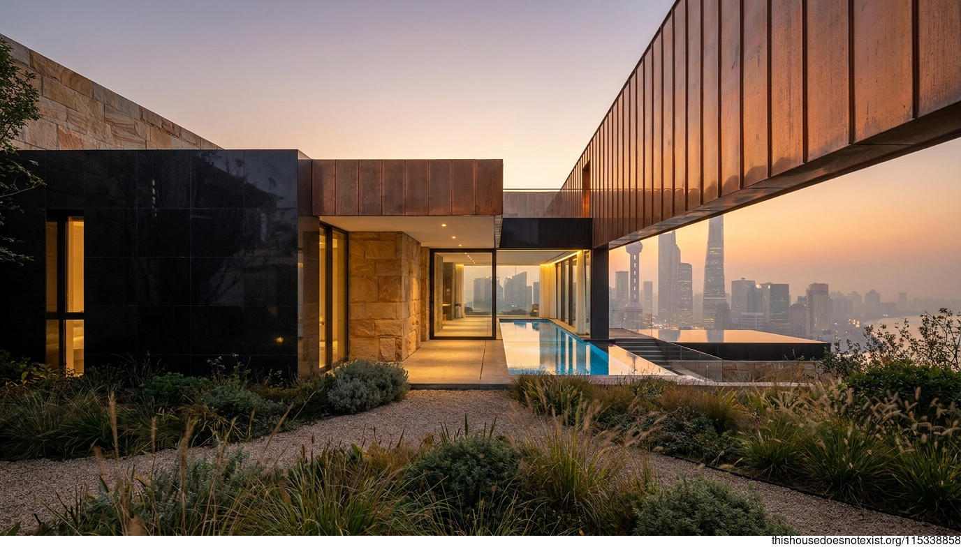 Scandinavian Stone Sunset House Shanghai