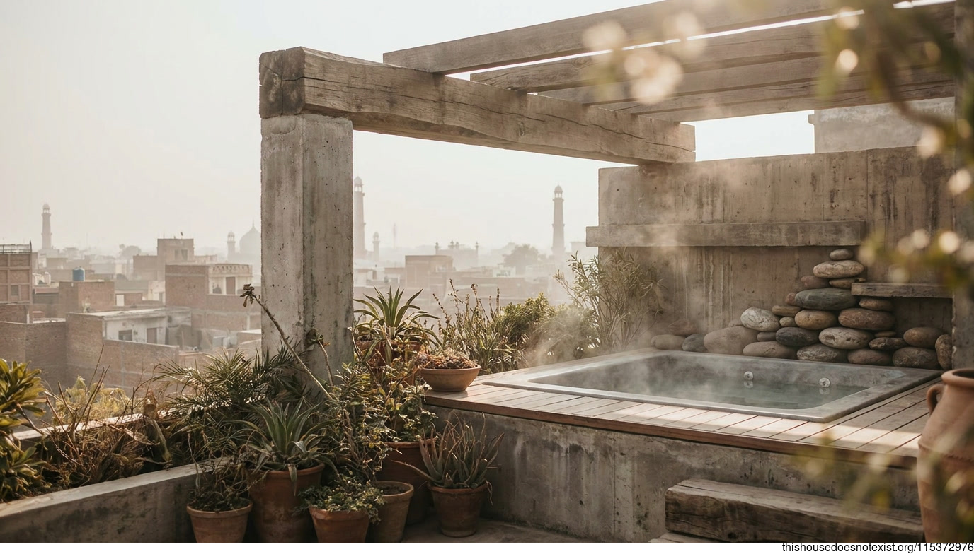 Brutalist Garden Retreat in Multan