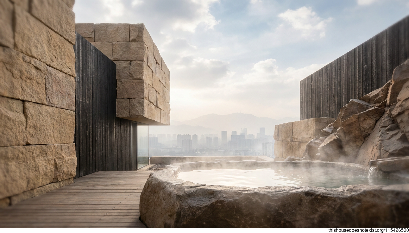 Modern Minimalist Sandstone Villa in Taiyuan