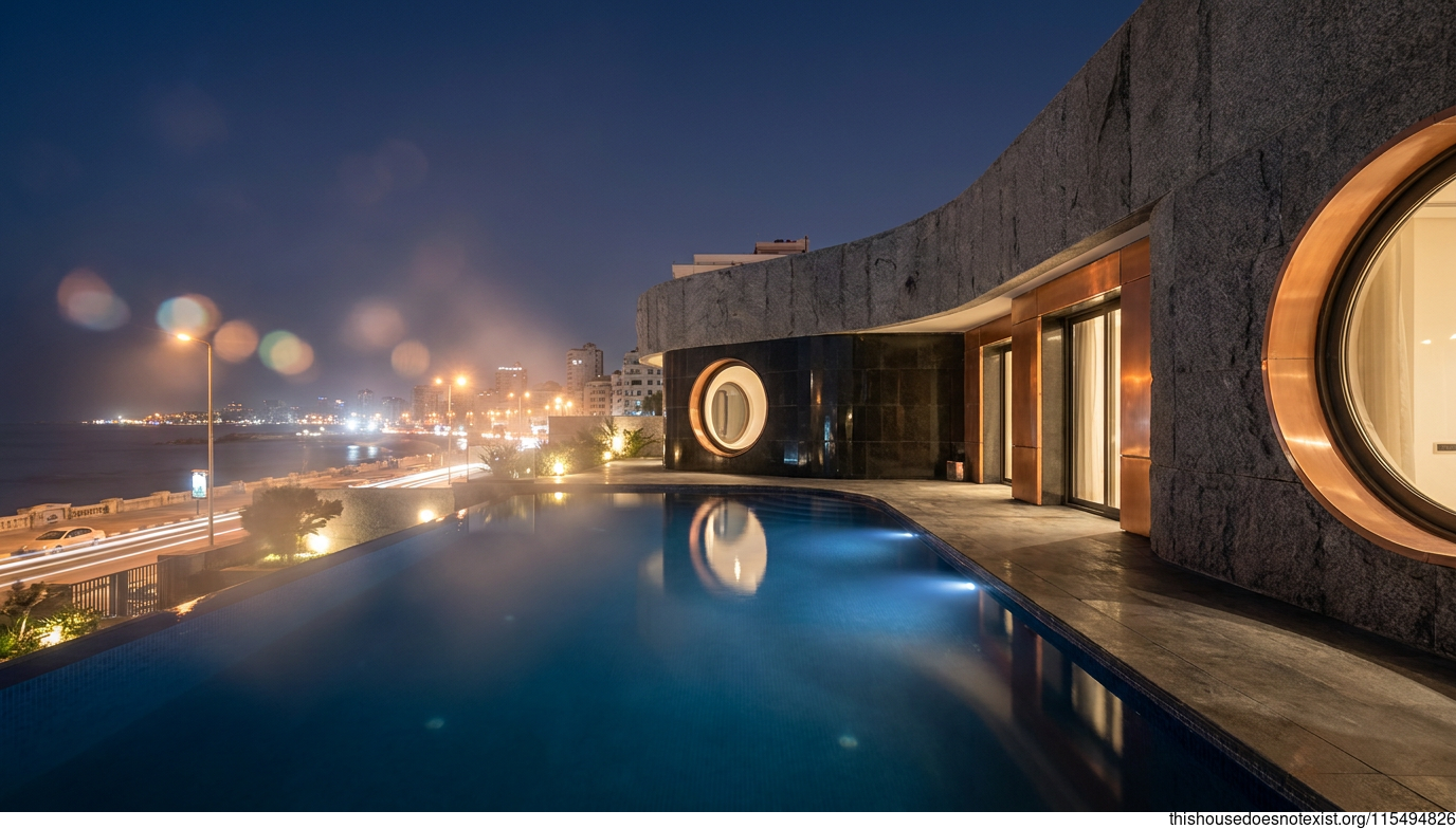 Modern Minimalist Night House, Alexandria