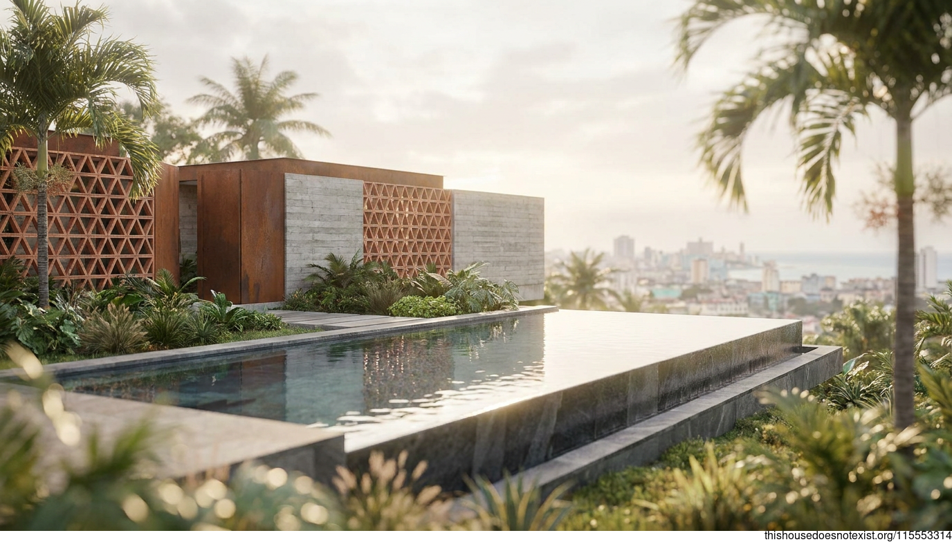 Modern Triangular Terracotta Garden