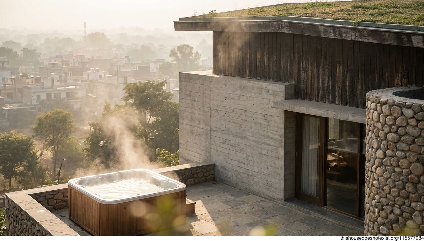 Sustainable Stone Timber Home Exterior