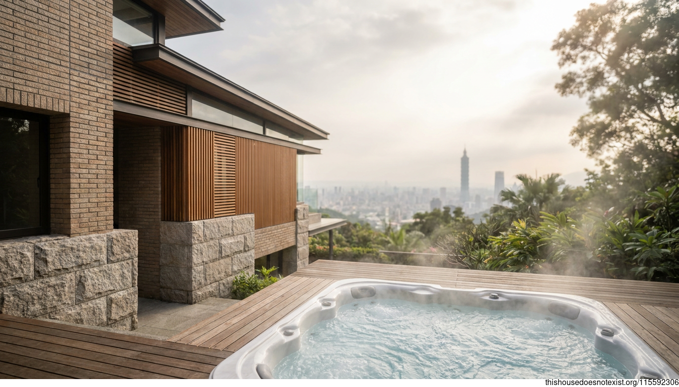 Modern Taipei Brick Timber Home