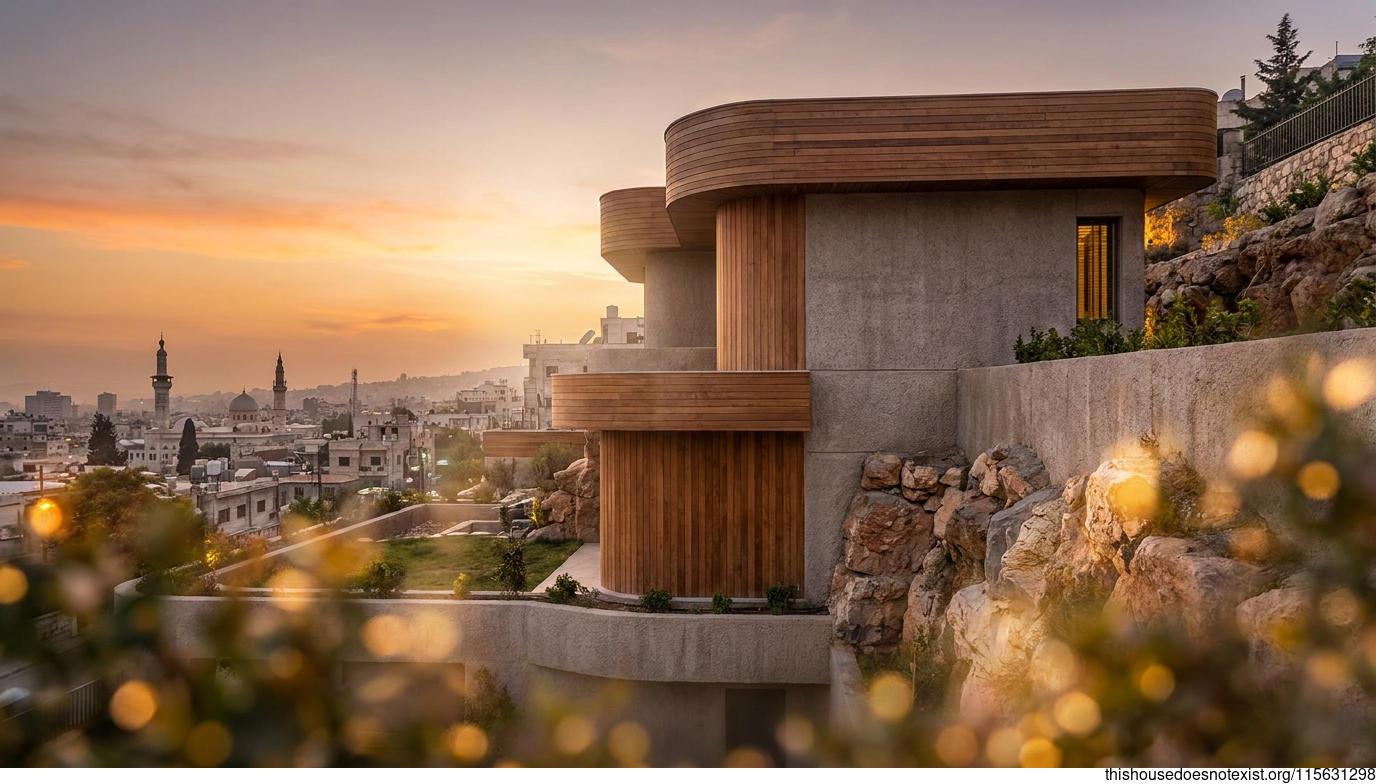 Curved Cedar Sunset in Damascus