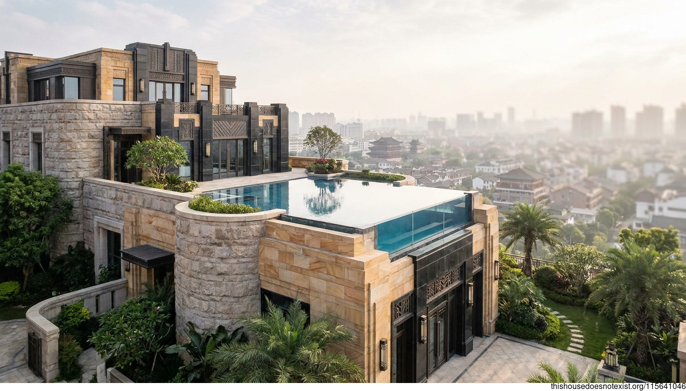 Nanchang Sandstone Infinity Pool Exterior