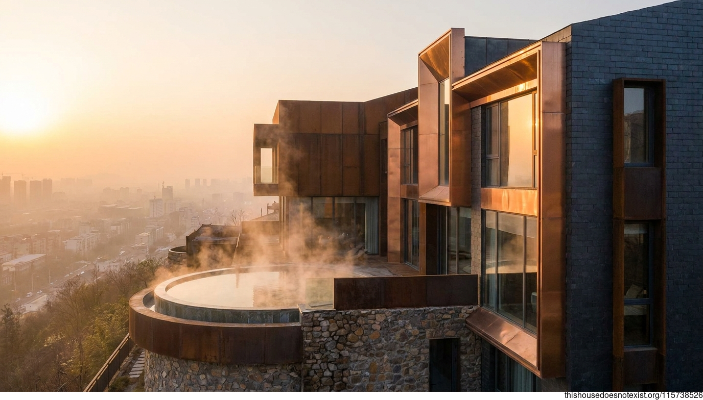 Corten Steel Maximalist Sunset House