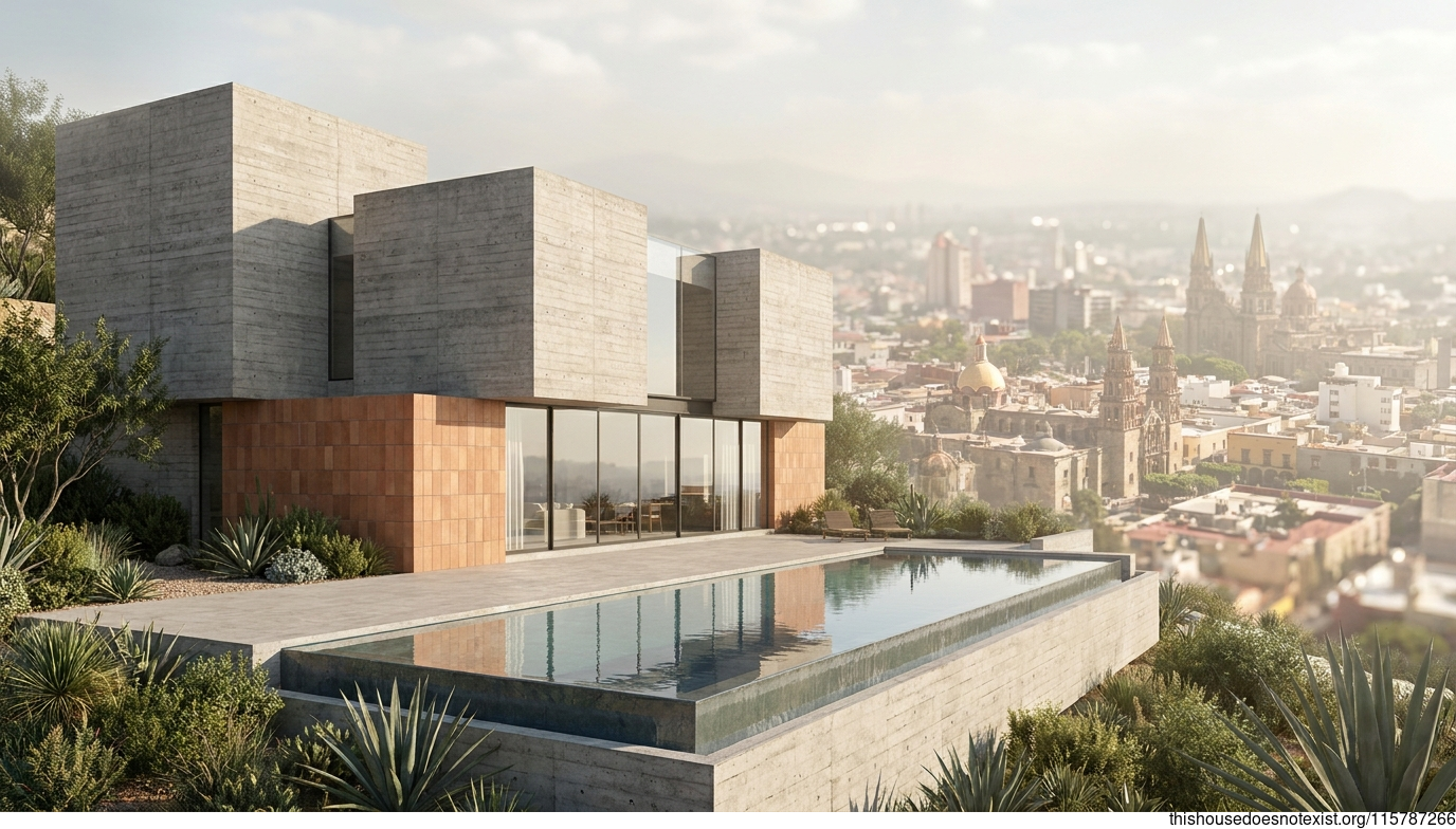 Brutalist Concrete House, Guadalajara