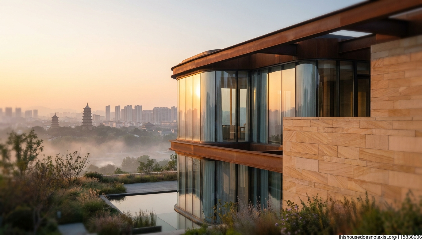 Modern Sunset House in Luoyang